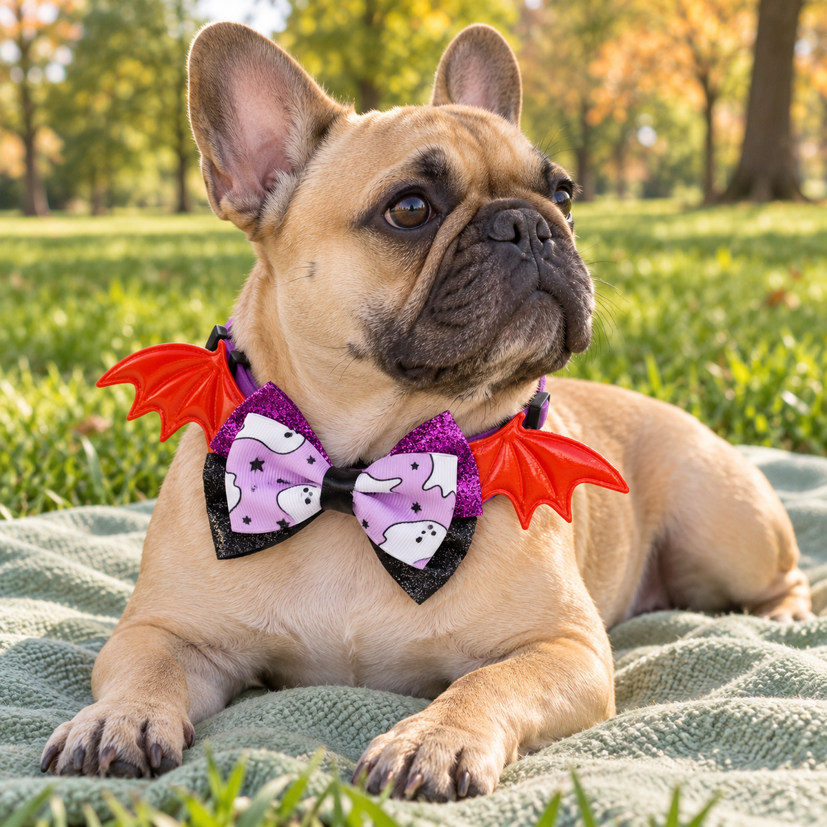 Halloween Ghost Bow Tie Collar