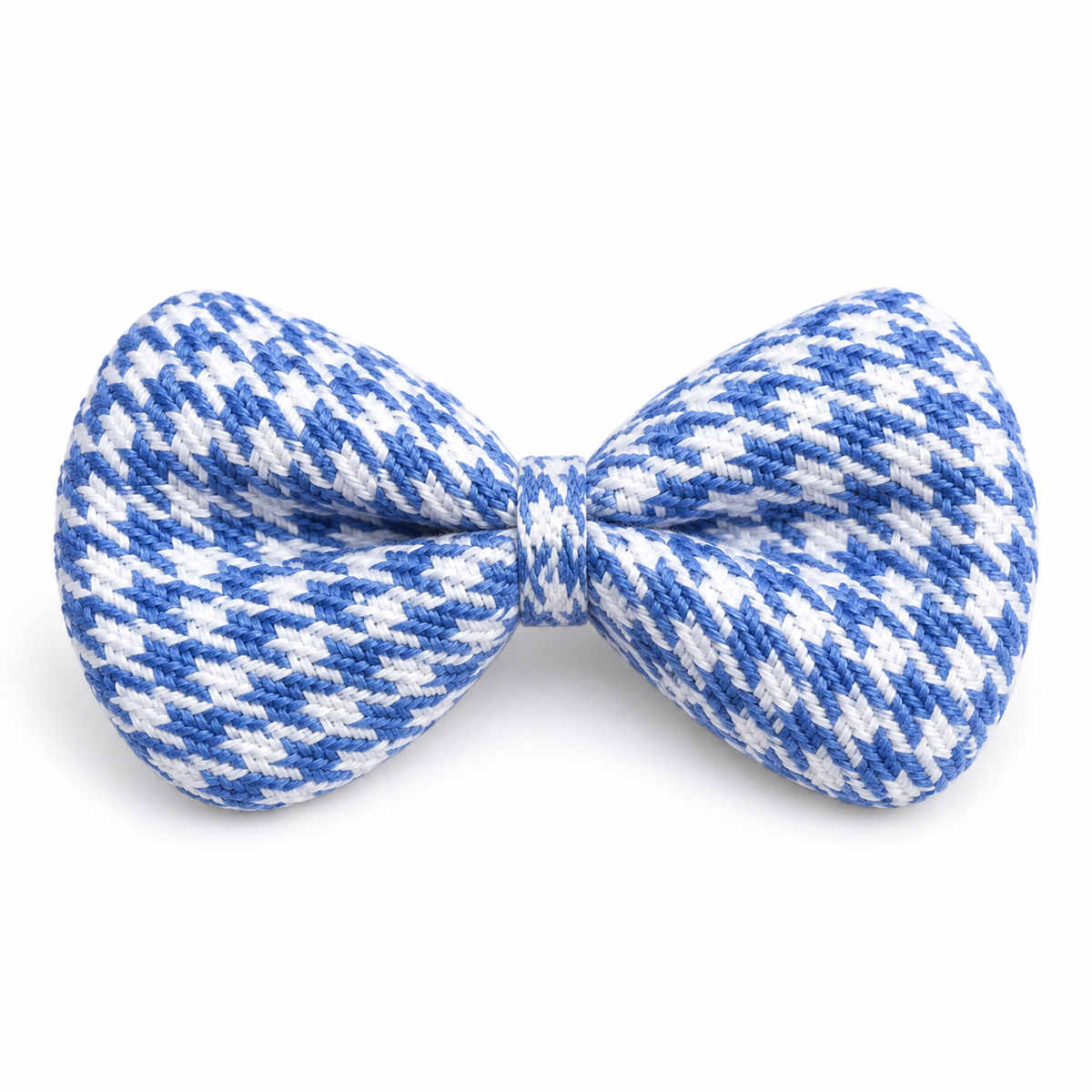 Blue Gingham Fabric Bow Appliqué