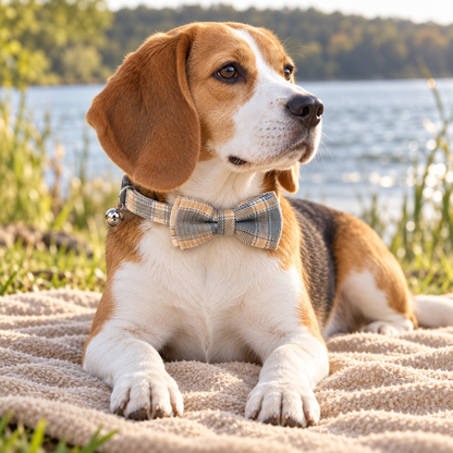 JK Yamabuki Plaid Bow Tie Collar