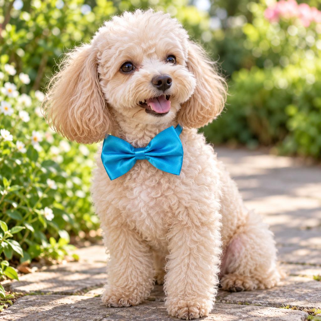 Sky Blue Satin-Finish Bow Tie