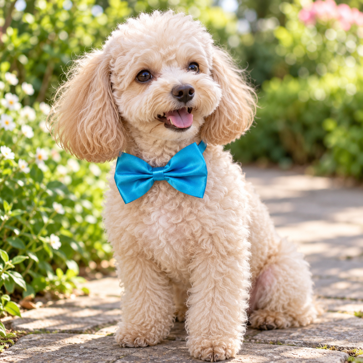 Sky Blue Satin-Finish Bow Tie