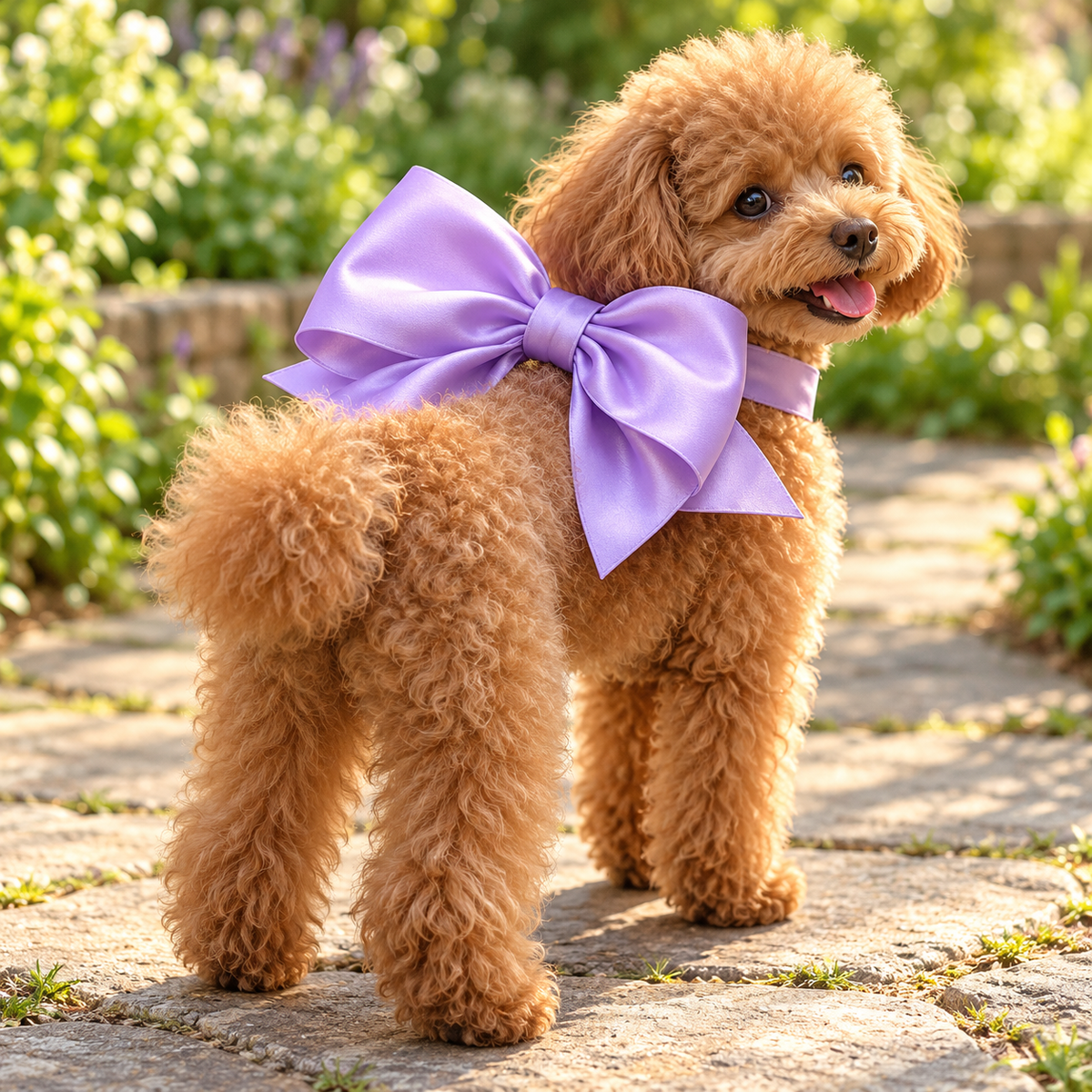 Light Purple Oversized Pet Bow Collar