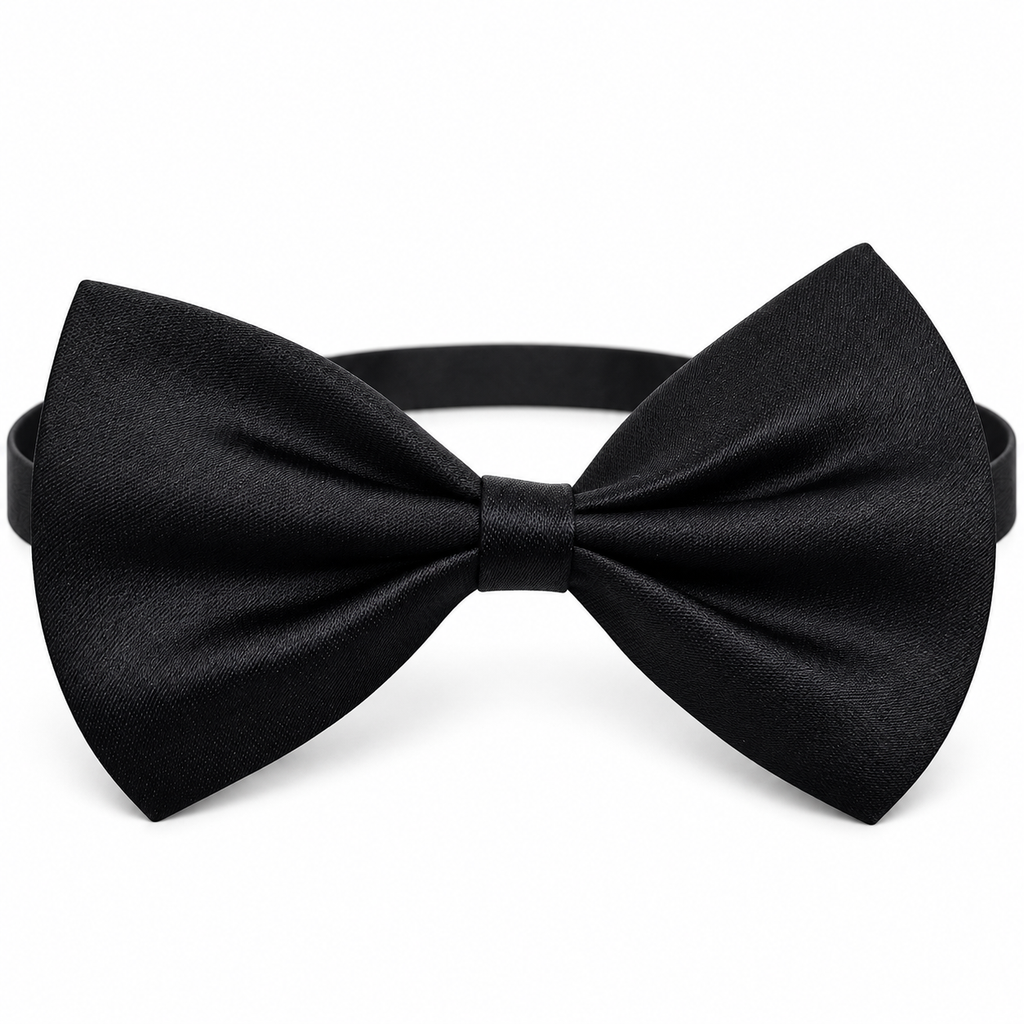 Black Pre-Tied Bow Tie