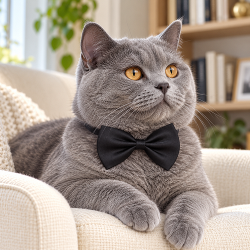 Black Pre-Tied Bow Tie
