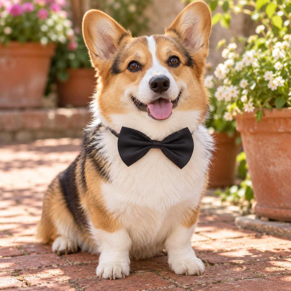 Black Pre-Tied Bow Tie